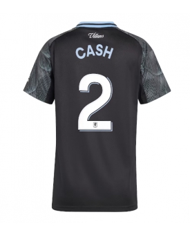 Aston Villa Matty Cash #2 Maglia Gara Trasferta Repliche 2025-26 Donna Maniche Corte